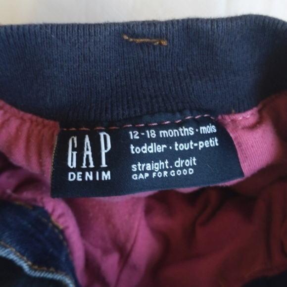 babyGap gap for good lined straight leg denim jeans 12-18 months baby girl - Picture 6 of 9